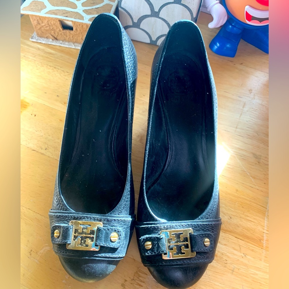 Tory Burch Carnell Round Toes Corks Pumps Wedges